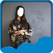 ikon japanese kimono foto montase