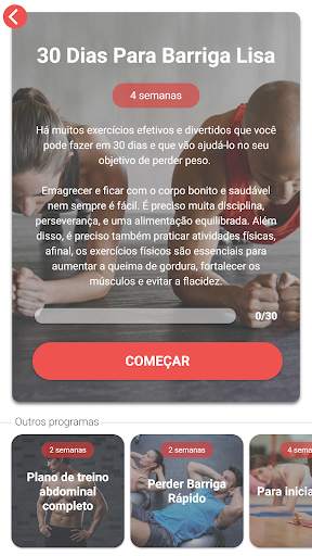 Plano de treino abdominal completo screenshot 2
