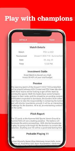 11Dream Fantasy IPL Prediction : Live, Schedule screenshot 4