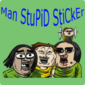 Man Stupid Sticker icon