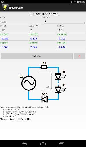 ElectroCalc (en español) screenshot 5