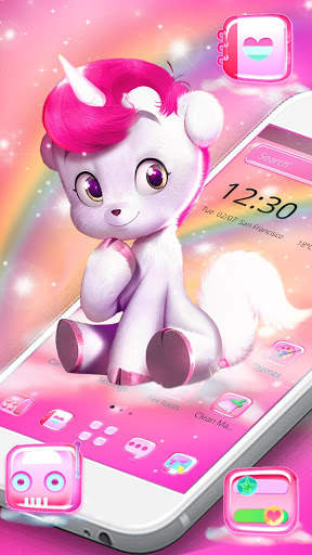 Cute Baby Unicorn Mobile Theme screenshot 2