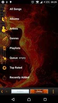 Poweramp Skin Flames 6 تصوير الشاشة