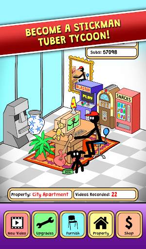 Stickman Tuber Tycoon - Tubers Life Simulator screenshot 1