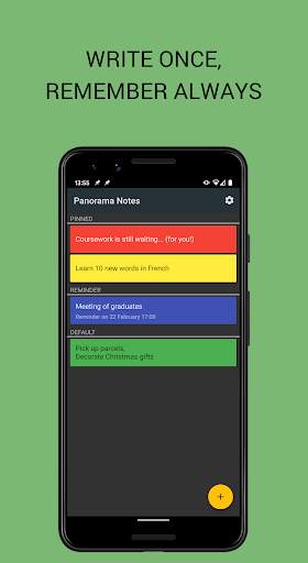 Panorama - Notes in Status Bar screenshot 1