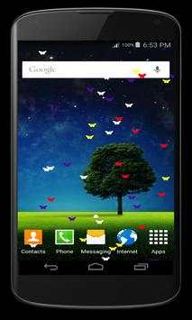 Live Theme: Butterfly in Phone screenshot 1