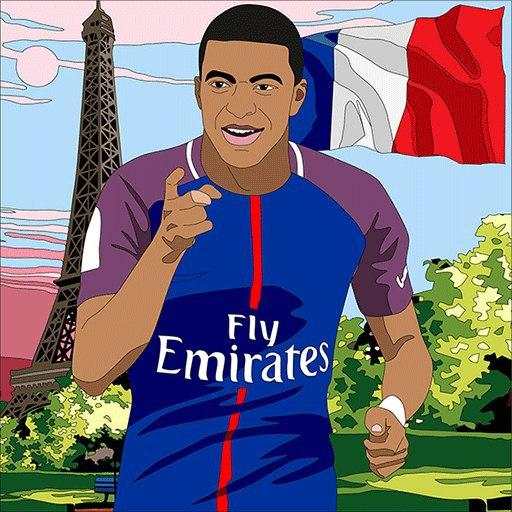 Live football coloring by number 1.6