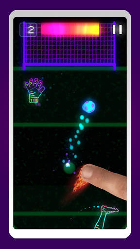Neon Flick Soccer - Free Kick Game screenshot 1