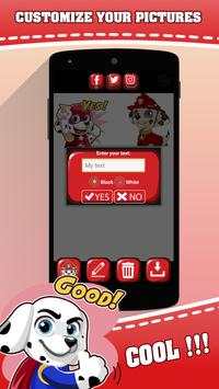 marshall Pawsome Patrulla cámara: pegatina y emoji screenshot 4