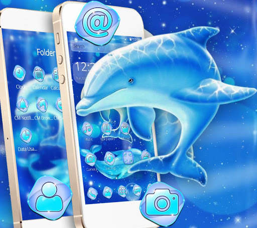 Blue Ocean Dolphin Theme screenshot 1