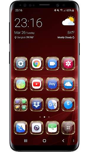 Launcher Theme - Gold Glass Transparent Icons Pack screenshot 2