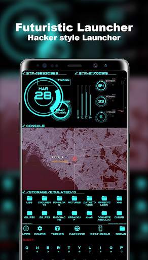 Futuristic Hacker Launcher screenshot 1
