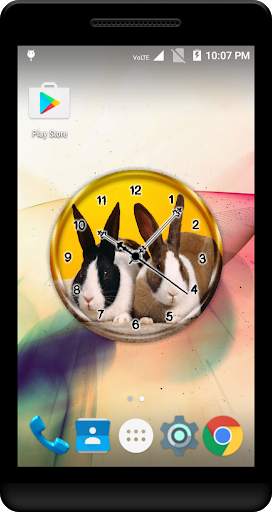 Clock Live Wallpaper : Rabbit screenshot 3