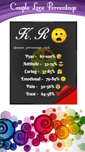 Couple Name Percentage Count : Love, Attitude % screenshot 5