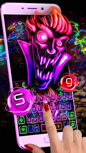 Neon Ghost Keyboard Theme screenshot 2