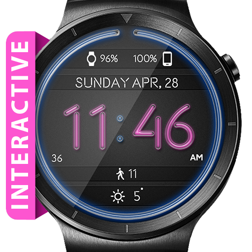 Neon Lights HD Watch Face Widget &amp; Live Wallpaper icon
