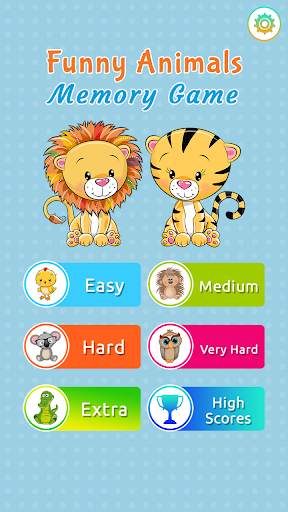 Funny Animals Memory Game screenshot 1