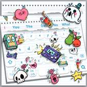 Doodle Stiker Keyboard Theme 10001002