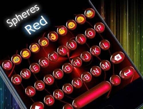 Spheres Red Emoji Keyboard screenshot 5