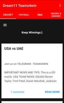 Dream11 Teams4win screenshot 2