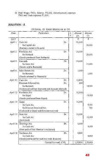 Account Class-11 Solutions (D K Goel) 2018 Part-1 screenshot 6