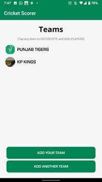 Cricket Scorer screenshot 2