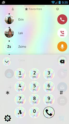 Holographic Phone Dialer Theme स्क्रीनशॉट 2