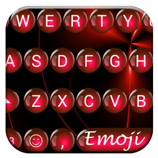 Spheres Red Emoji Keyboard 100