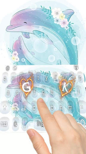 Dolphin Love emoji Keyboard screenshot 2
