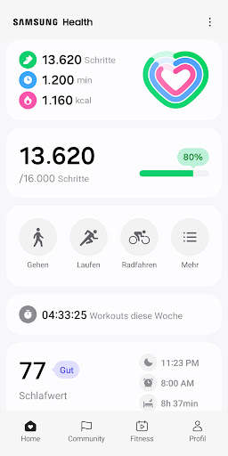 Samsung Health screenshot 1
