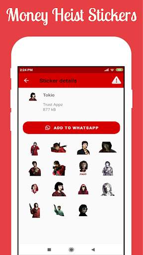 Money Heist Stickers for WhatsApp (WAStickerApps) screenshot 3