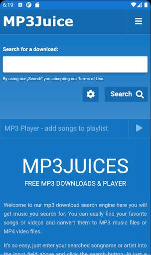 MP3Juice - Free MP3 Search & Player screenshot 1