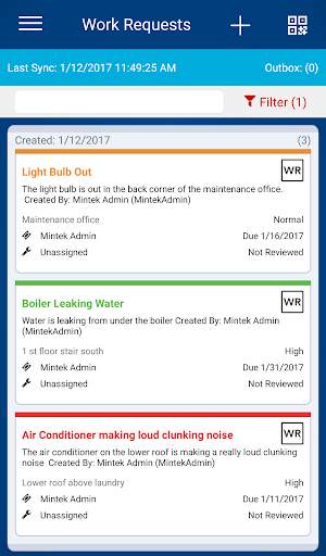 Work Request screenshot 2