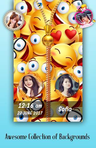 Emoji Zipper Lock Screen 1 تصوير الشاشة