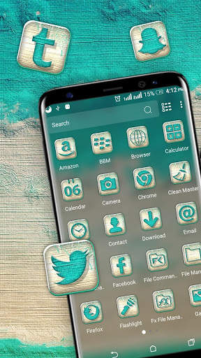 Khadi Texture Aqua Launcher Theme screenshot 2