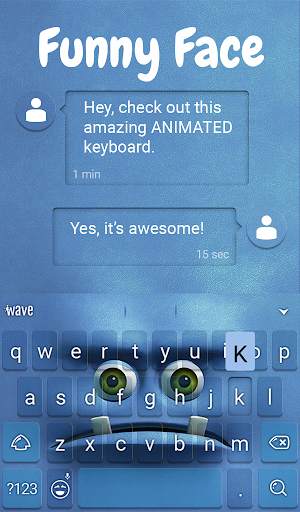 Funny Face Animated Keyboard   स्क्रीनशॉट 3