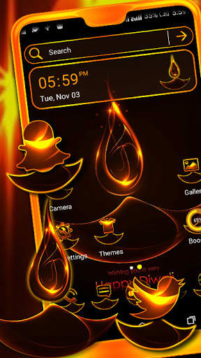 Happy Diwali Launcher Theme screenshot 1