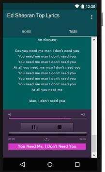 Ed Sheeran Music player screenshot 2