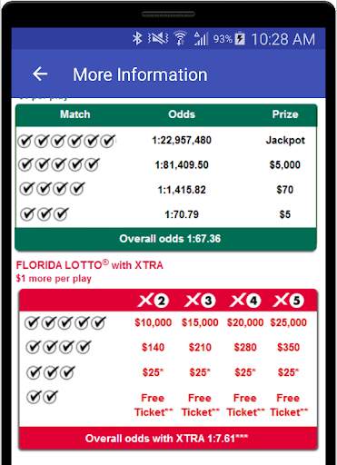 Results for FL Lottery screenshot 3