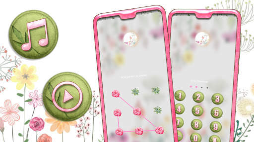 Watercolor Flower Launcher Theme screenshot 4