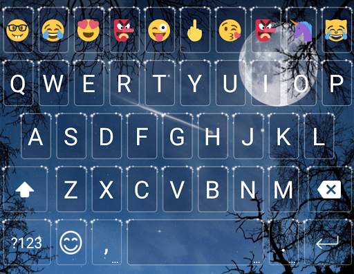 Moonlight Emoji Keyboard Theme स्क्रीनशॉट 5