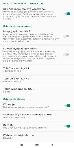 Alarm OSP screenshot 2