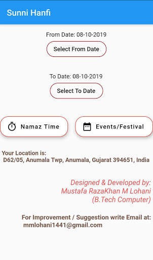 Namaz Time & Event скриншот 1