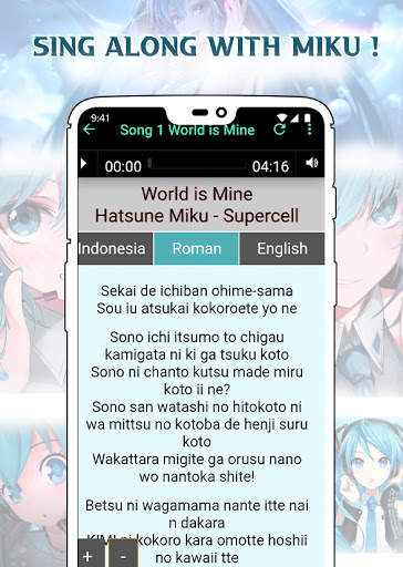 Hatsune Miku Vocaloid Lyrics Song screenshot 4