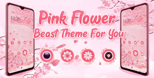 Emotion theme beautiful pink flower screenshot 4