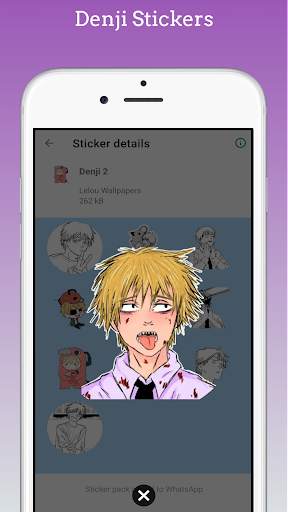 Chainsaw Man stickers WA & TG screenshot 4