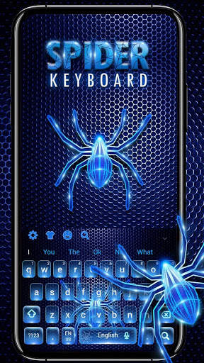 Blue Spider Keyboard Theme 3 تصوير الشاشة