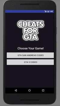 Cheats for GTA screenshot 1
