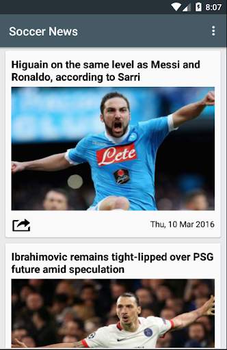 Soccer News screenshot 1
