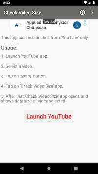 Check Video Size: For YouTube Videos screenshot 1